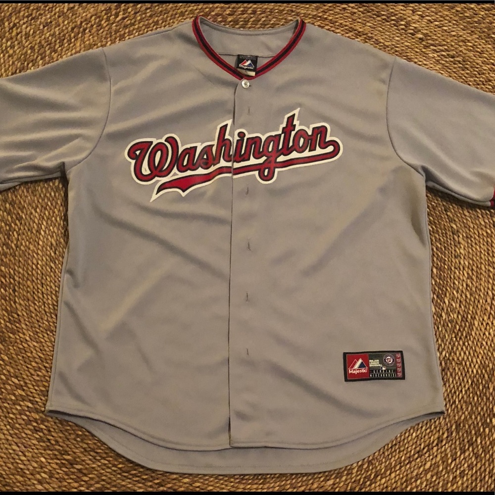 Washington Nationals Majestic Road Gray Replica XL